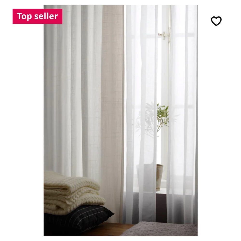 IKEA RITVA Curtains (white)
